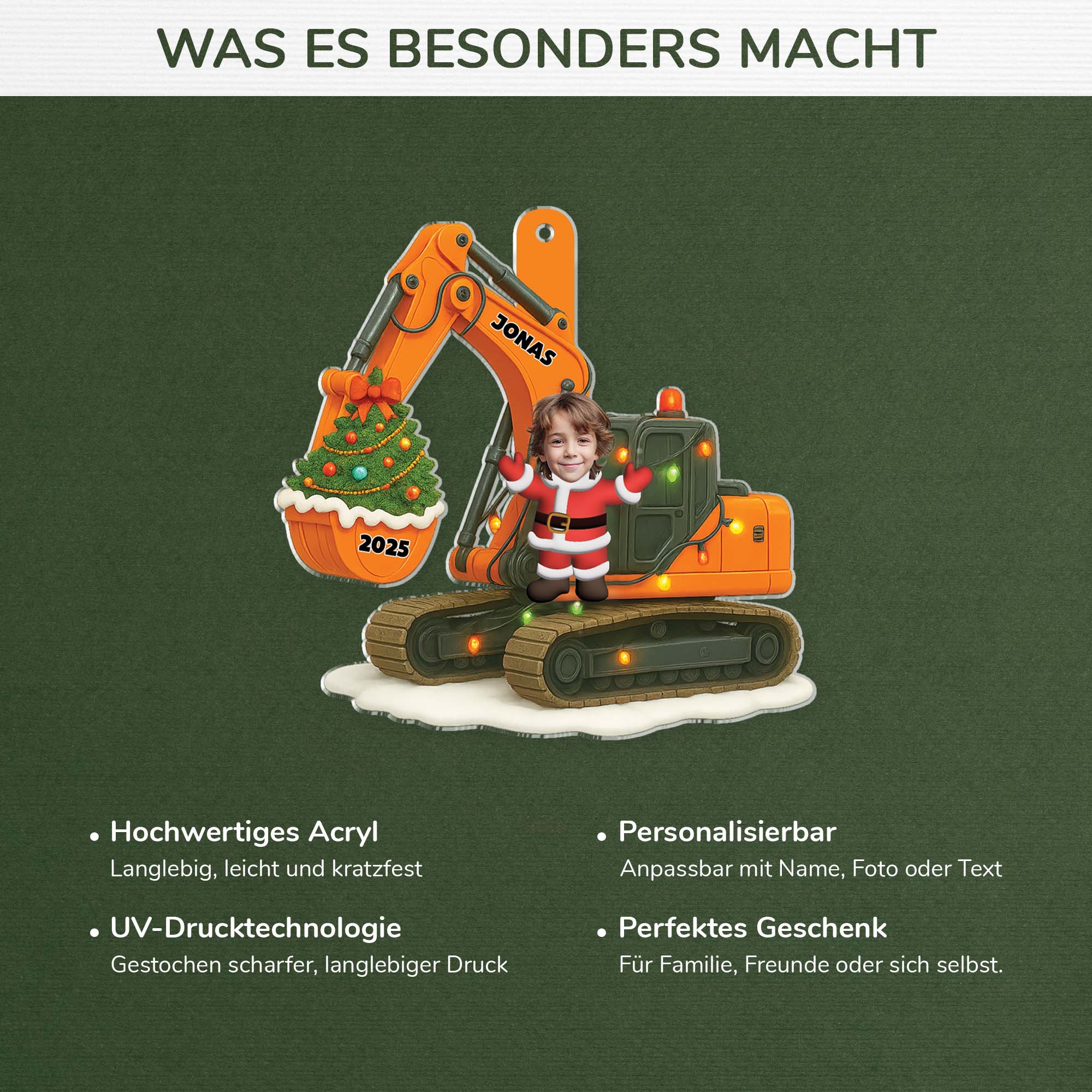 5590OGE4 kind mit traktor personalisierter weihnachtsschmuck_ aus acryl kinder mit gesicht 5590OKTCK