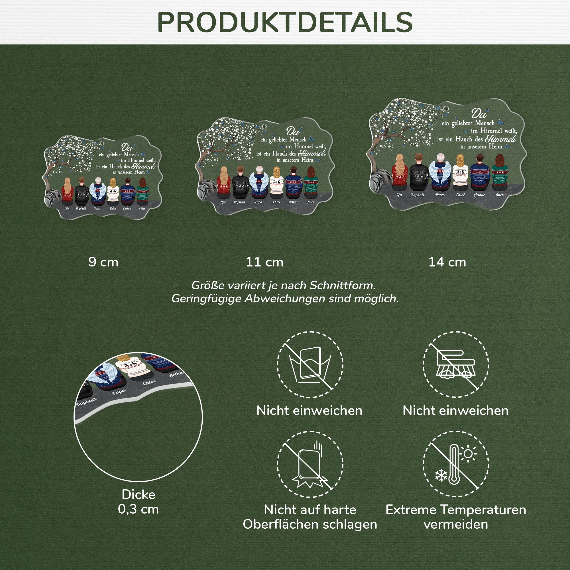 5591OGE3 ein geliebter mensch im himmel personalisierte acryl ornamente zur erinnerung 5591O8QCB