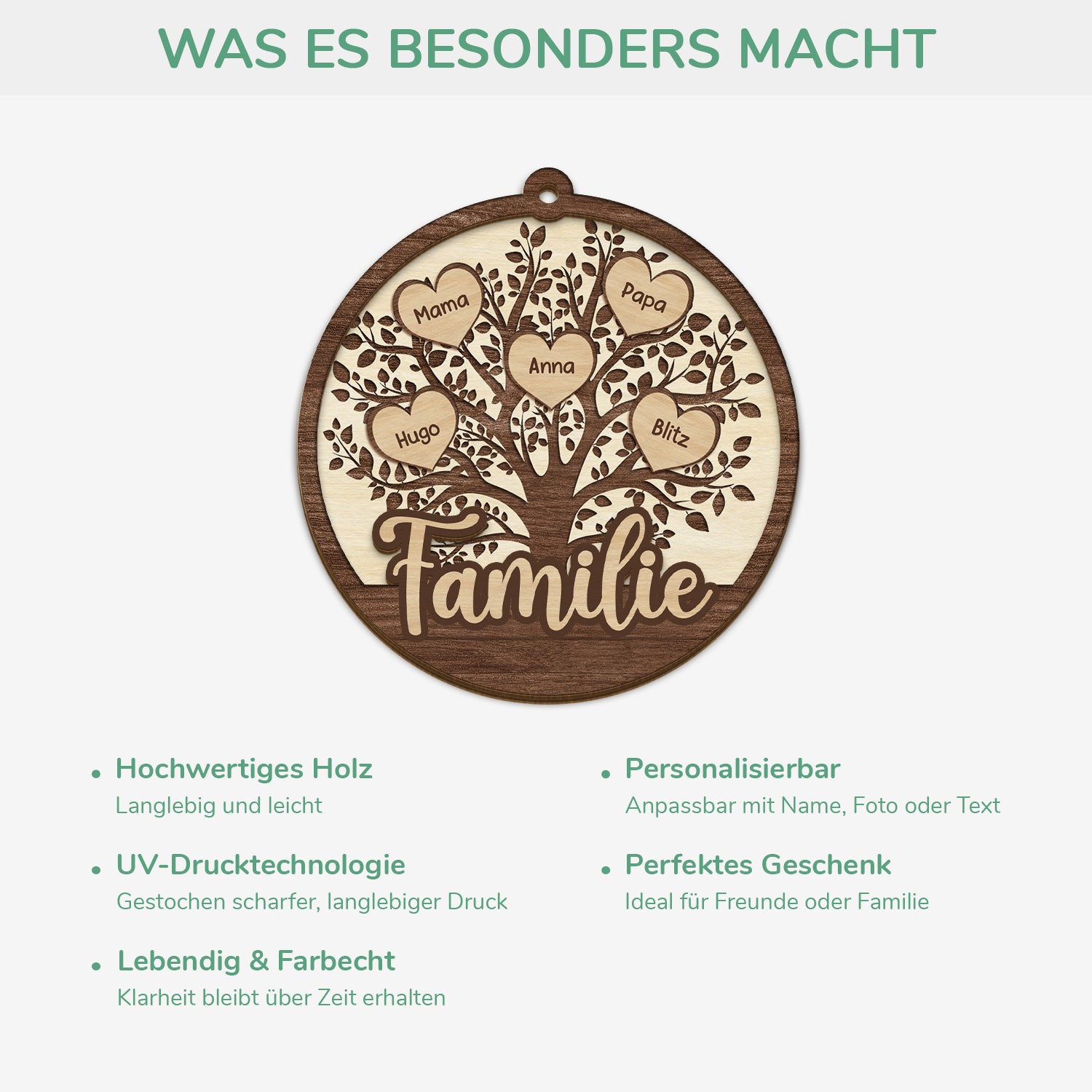 5597OGE4 stammbaum personalisierte 2 schicht holz ornamente familie 5597OKQZI