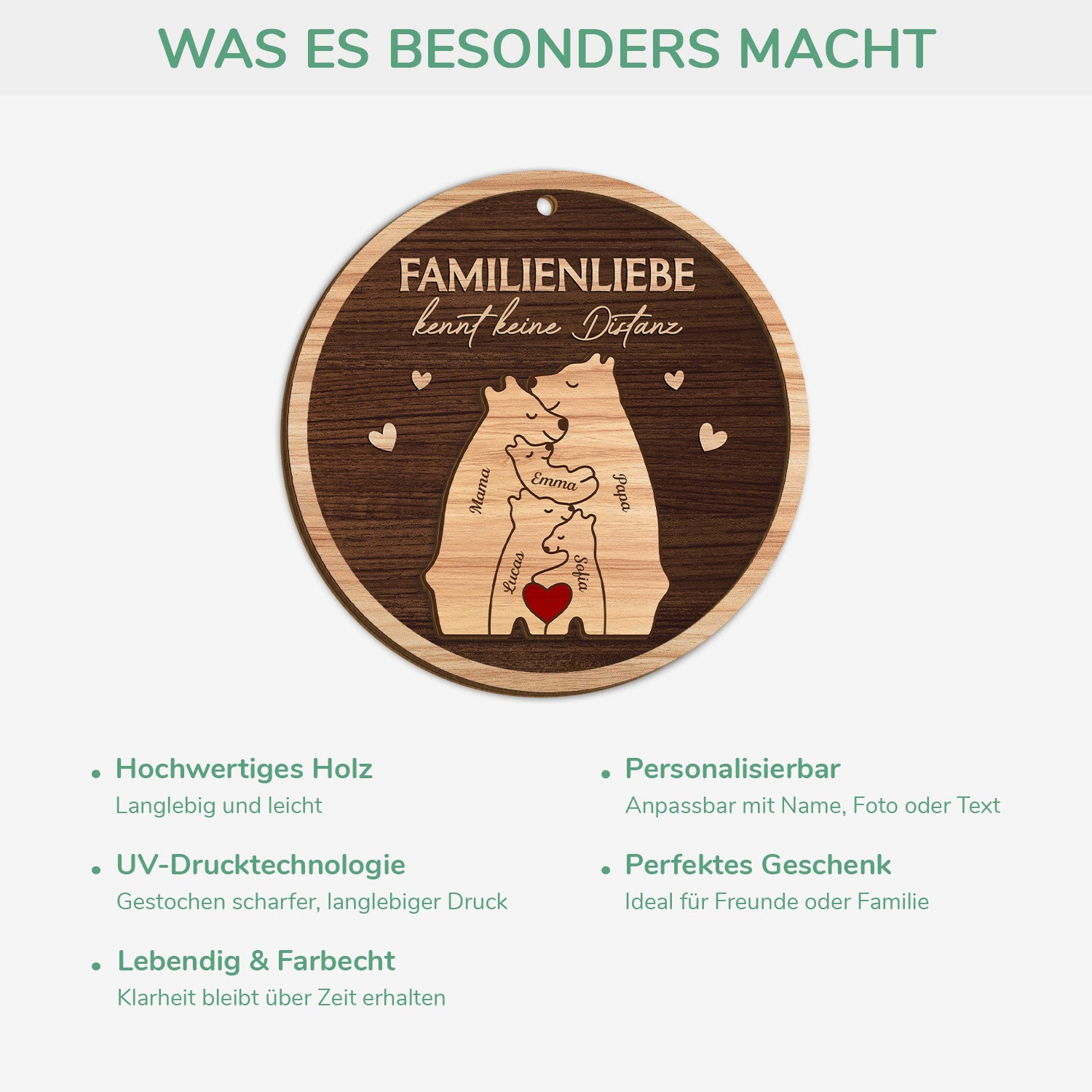 5617OGE4 barenfamilie personalisierte 2 schicht holz ornamente weihnachten familie 5617O6QTI