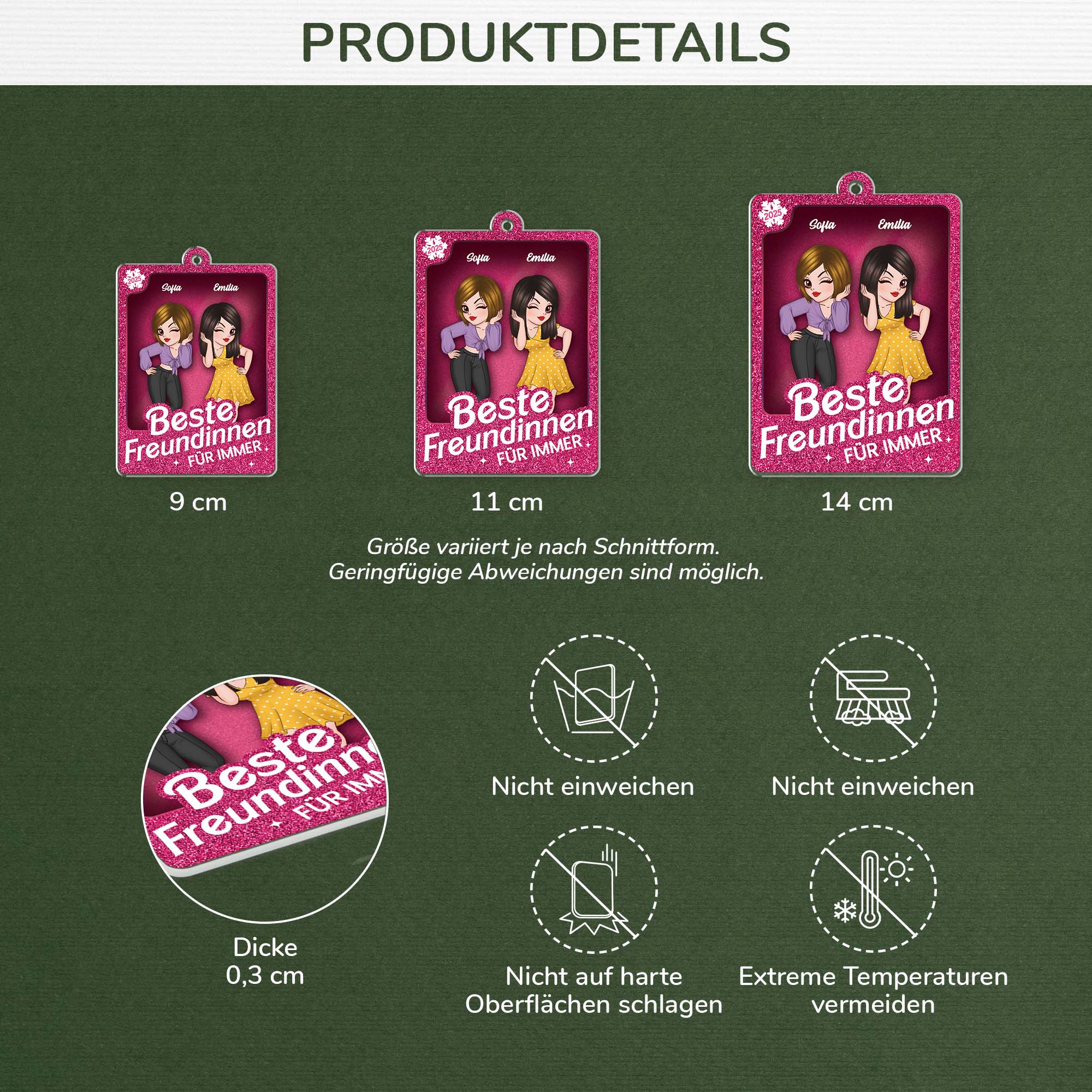 5619OGE3 beste freunde fur immer personalisierte acryl ornamente beste freundinnen 5619O5ZAF