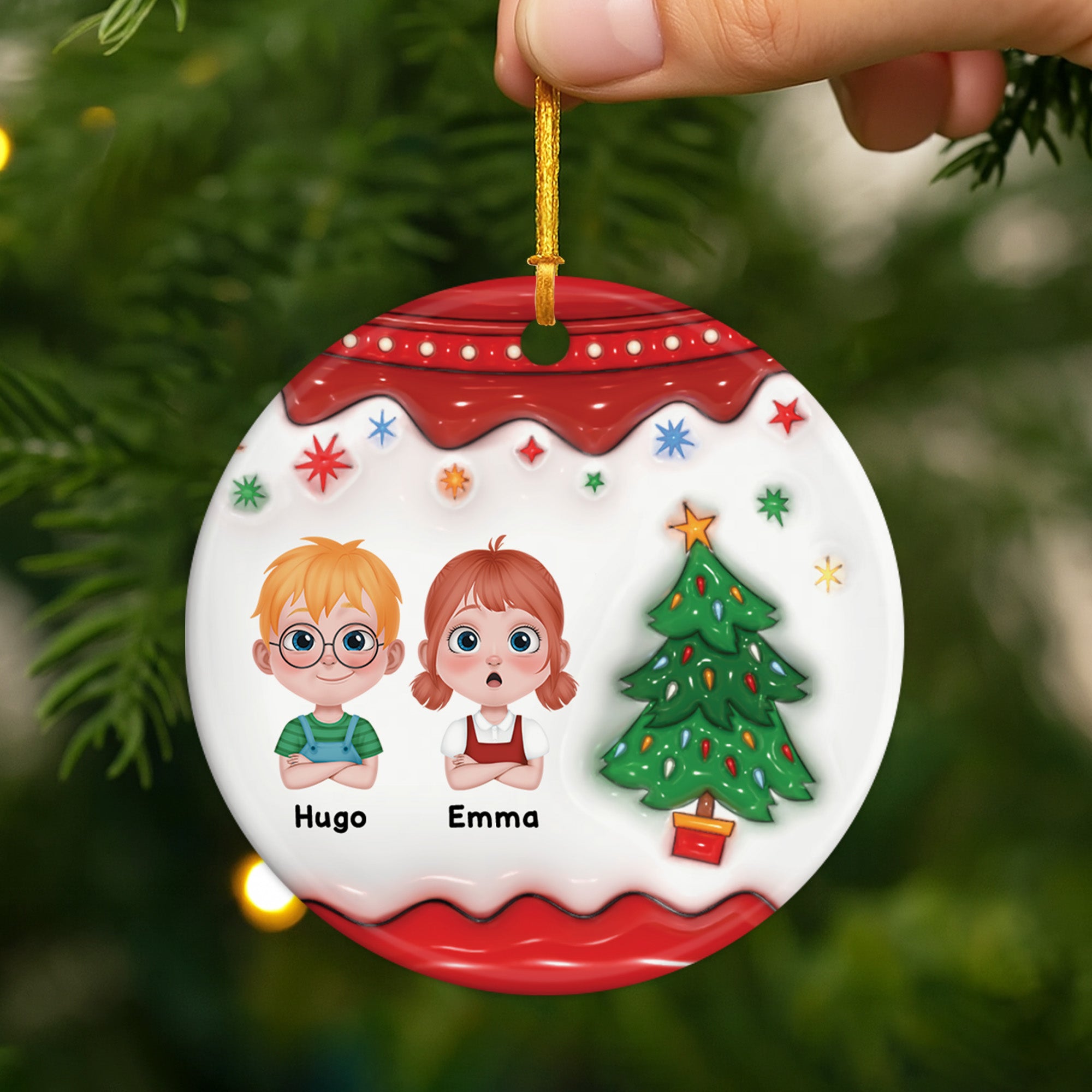 Kinder Und Weihnachtsbaum - Personalisierte Weihnachtsgeschenke | Kera