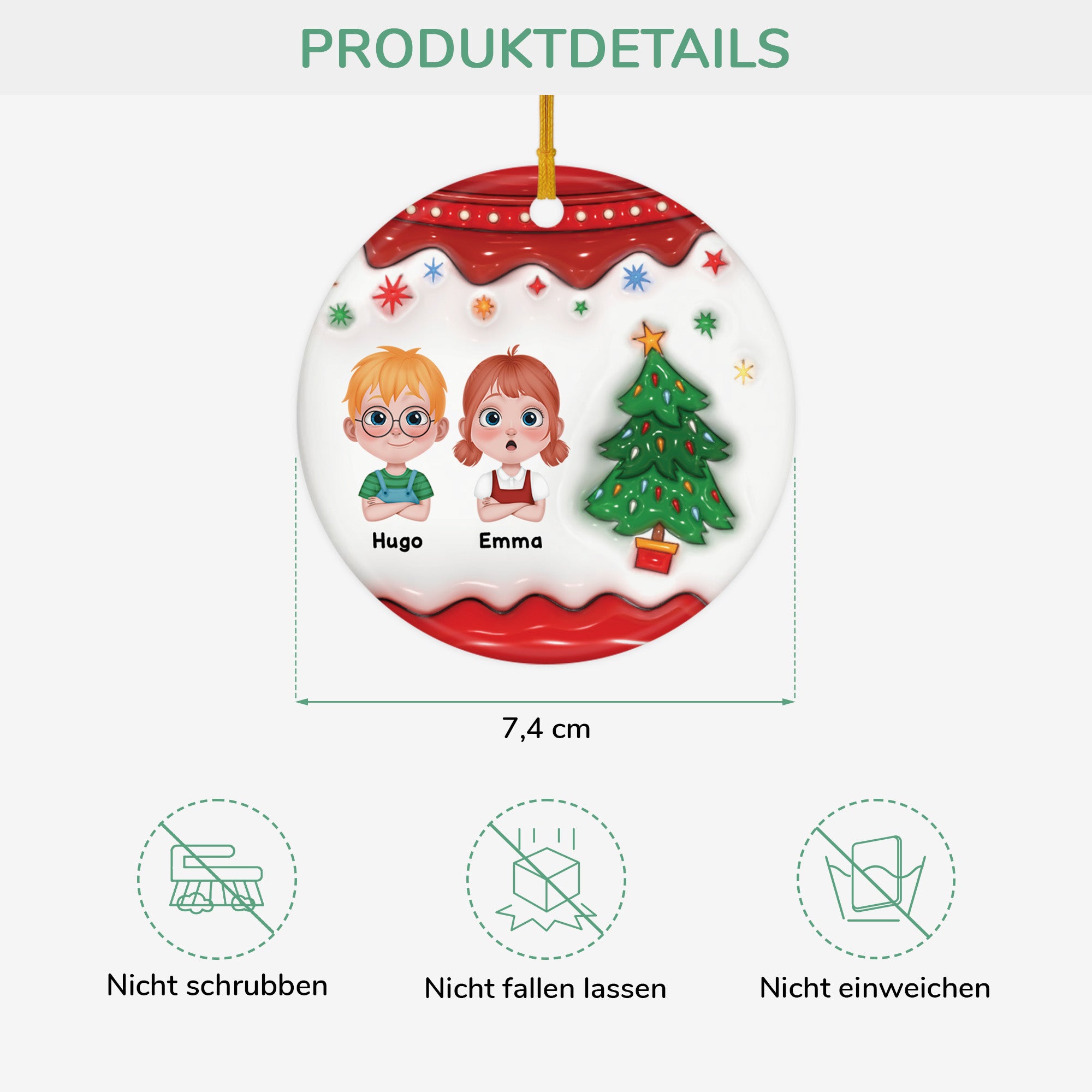 5622OGE3 kinder und weihnachtsbaum personalisierter weihnachtsschmuck_ aus keramik 5622OTTAK