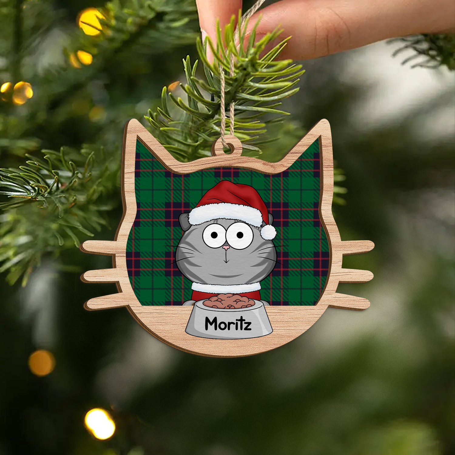 5629OGE2 katzen personalisierte 2 schicht holz ornamente weihnachten 5629O8UZD