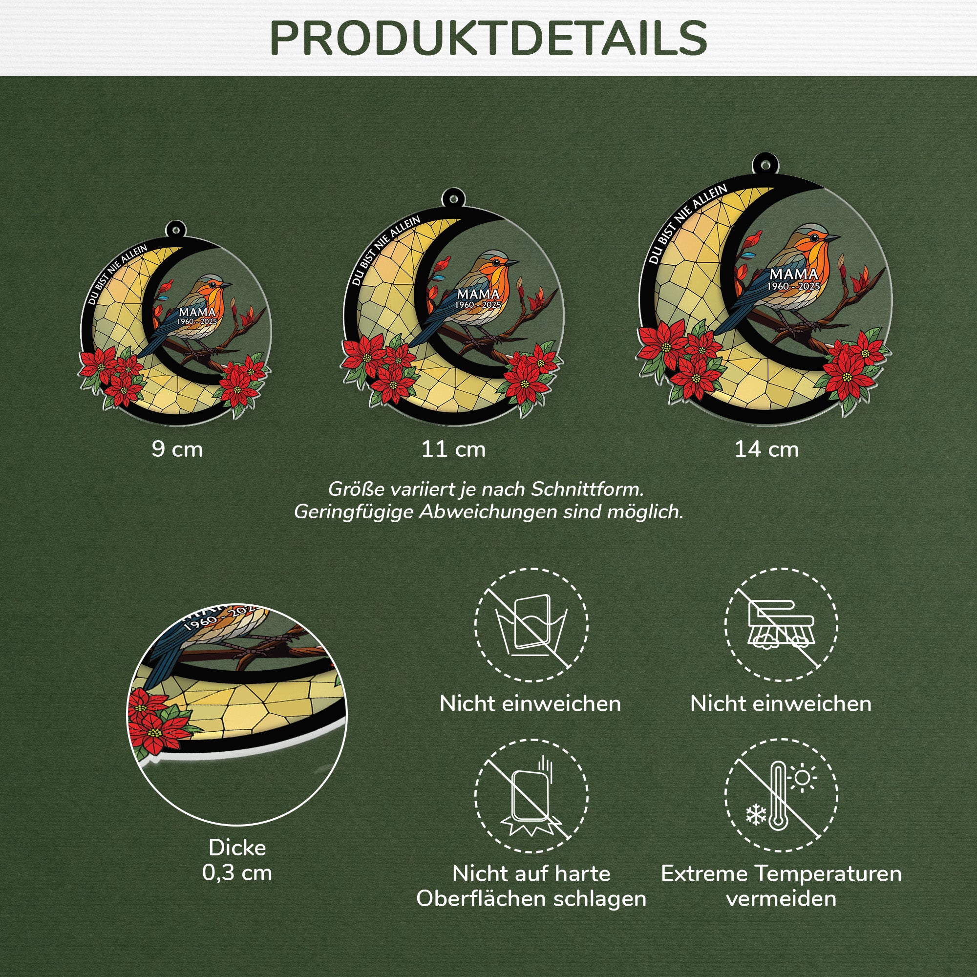 5630OGE3 fur meine mama im himmel spruche personalisierter weihnachtsschmuck_ acryl 5630O8QMA