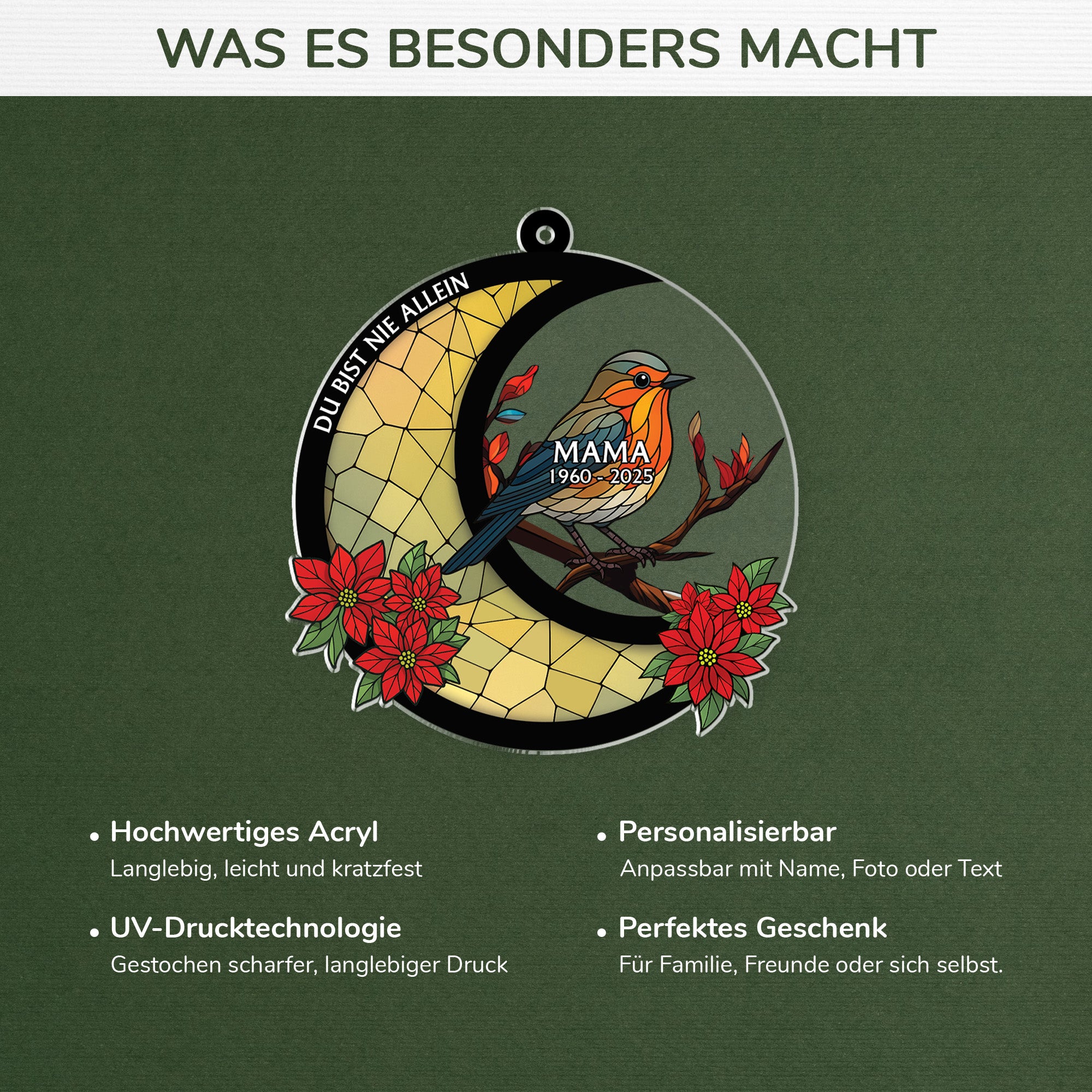 5630OGE4 fur meine mama im himmel spruche personalisierter weihnachtsschmuck_ acryl 5630O8QMA