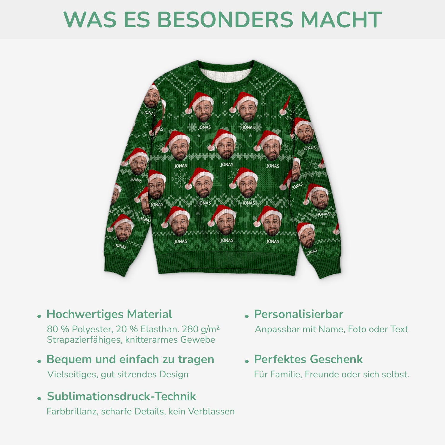5633WGE5 lustige geschenke mit gesicht personalisierter weihnachtspullover_ mit foto 5633W8MNB