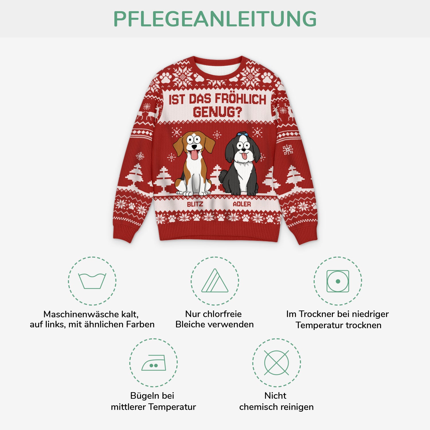 5634WGE4 ist das frohlich genug lustiger weihnachtspullover hund personalisiert_ 5634W8YZC_07c8d8cf 7357 4446 a05a eaa23943b52d