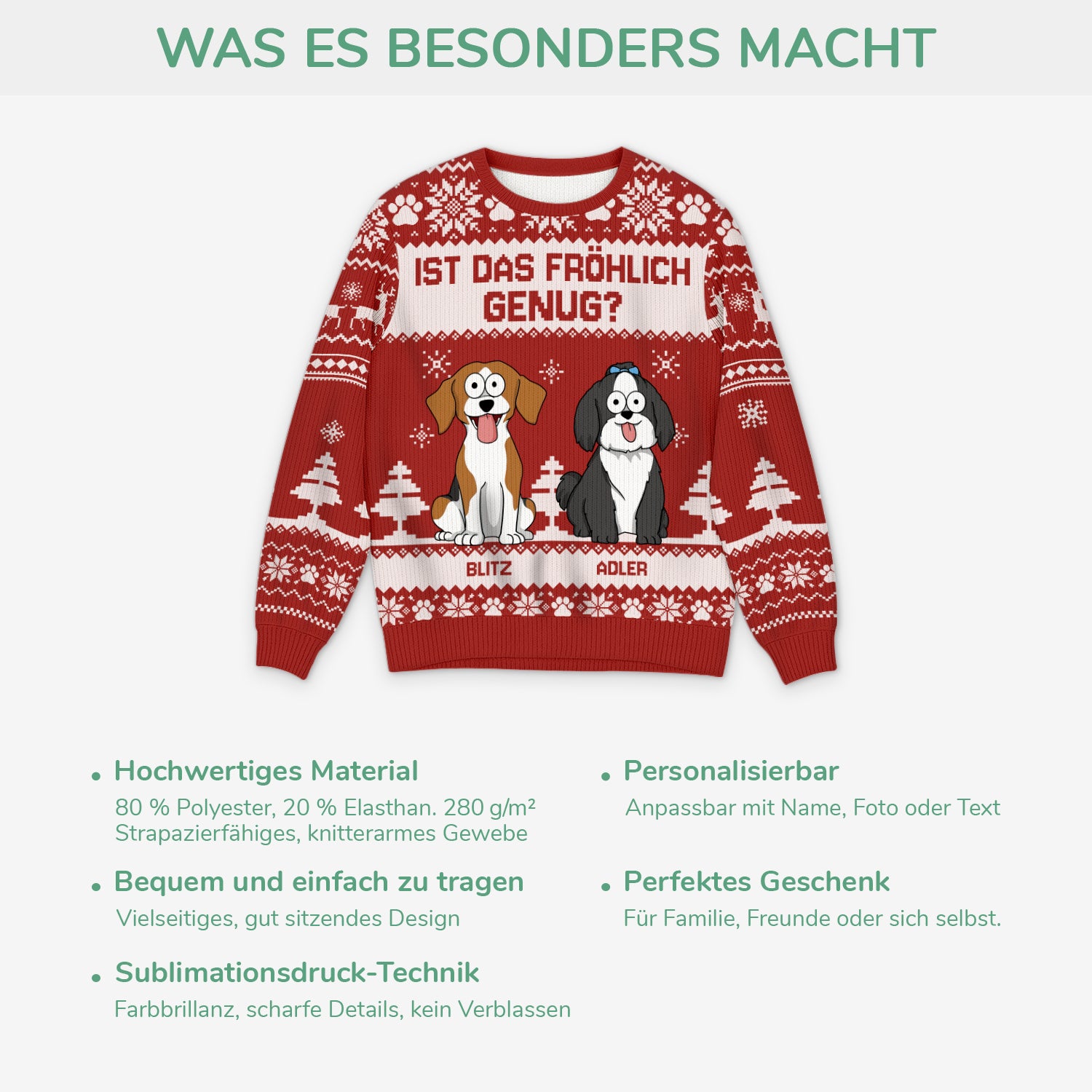 5634WGE5 ist das frohlich genug lustiger weihnachtspullover hund personalisiert_ 5634W8YZC_3fa49c56 ae4c 42e6 8a08 b27c853f3c3d