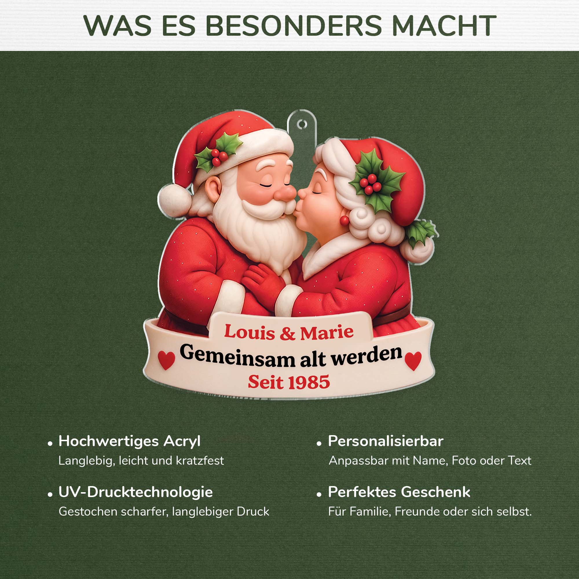 5636OGE4 3d druck effekt gemeinsam alt werden seit personalisierter weihnachtsschmuck acryl paar 5636OKTZG