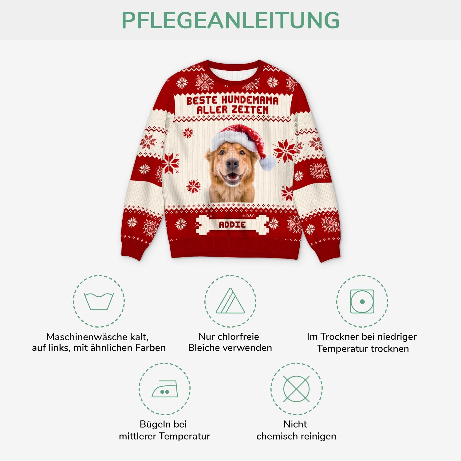 5643WGE4 hundepapa hundemama lustiger weihnachtspullover personalisiert_ mit foto 5643WTHAC