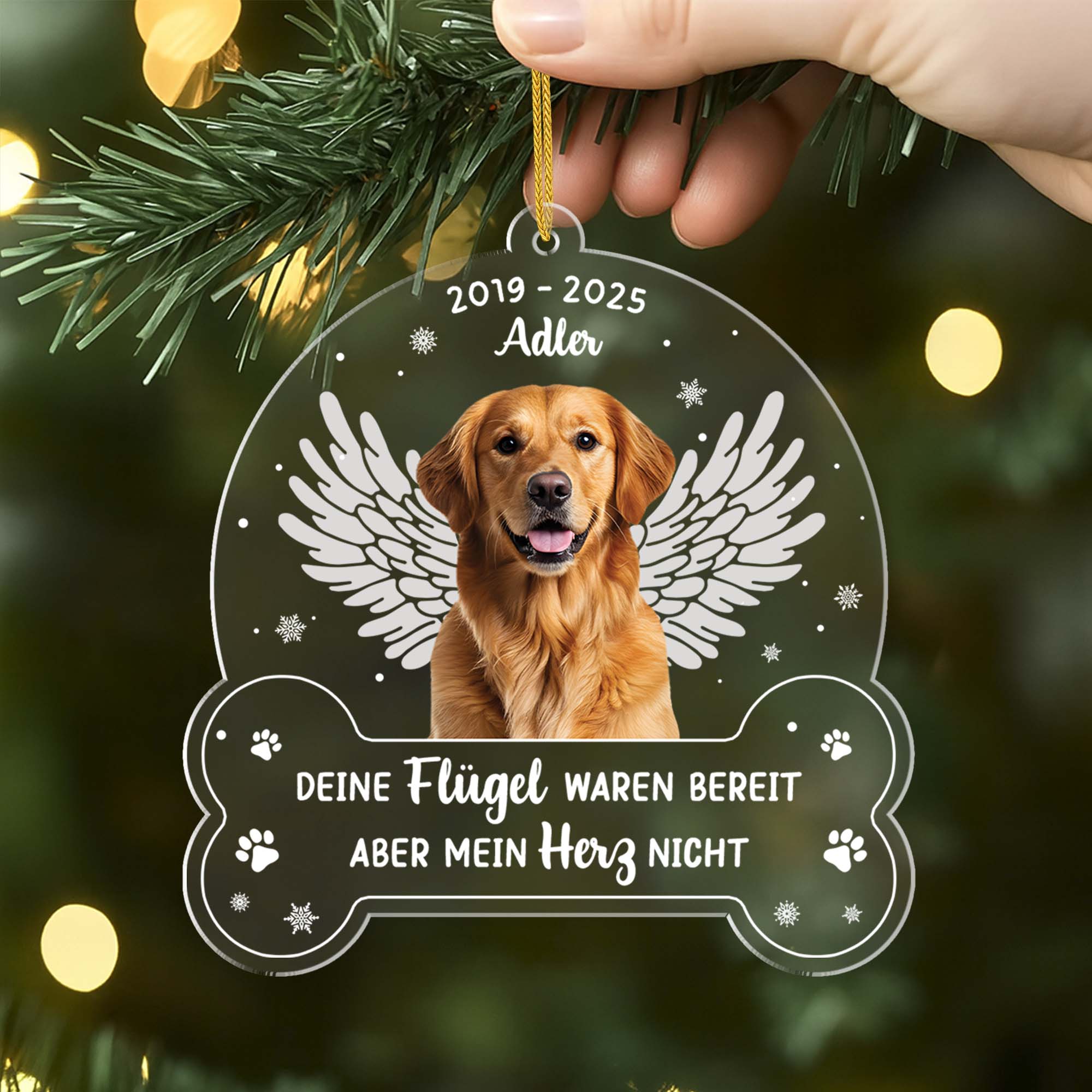 5647OGE2 liebstes hallo schwerster abschied personalisierte acryl ornamente katze mit foto zur erinnerung 5647OKYZD