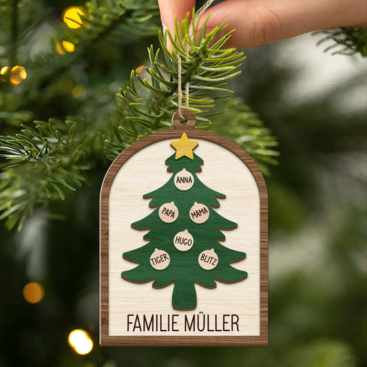 5654OGE2 frohe weihnachten personalisierte 2 schicht holz ornamente weihnachten familie 5654OKMZI