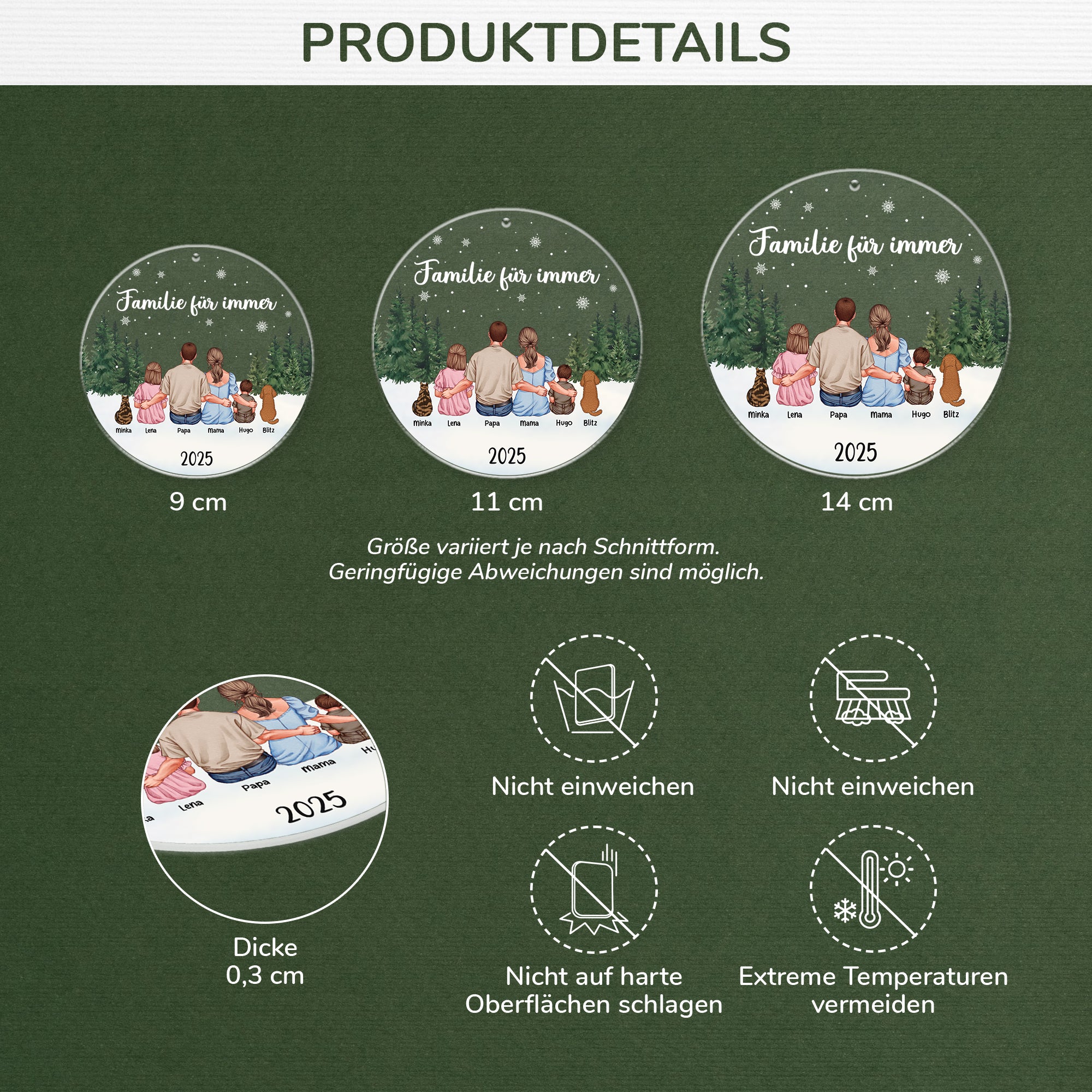 5671OGE3 frohe weihnachten personalisierter weihnachtsschmuck_ acryl familie hund katze 5671O6TZI