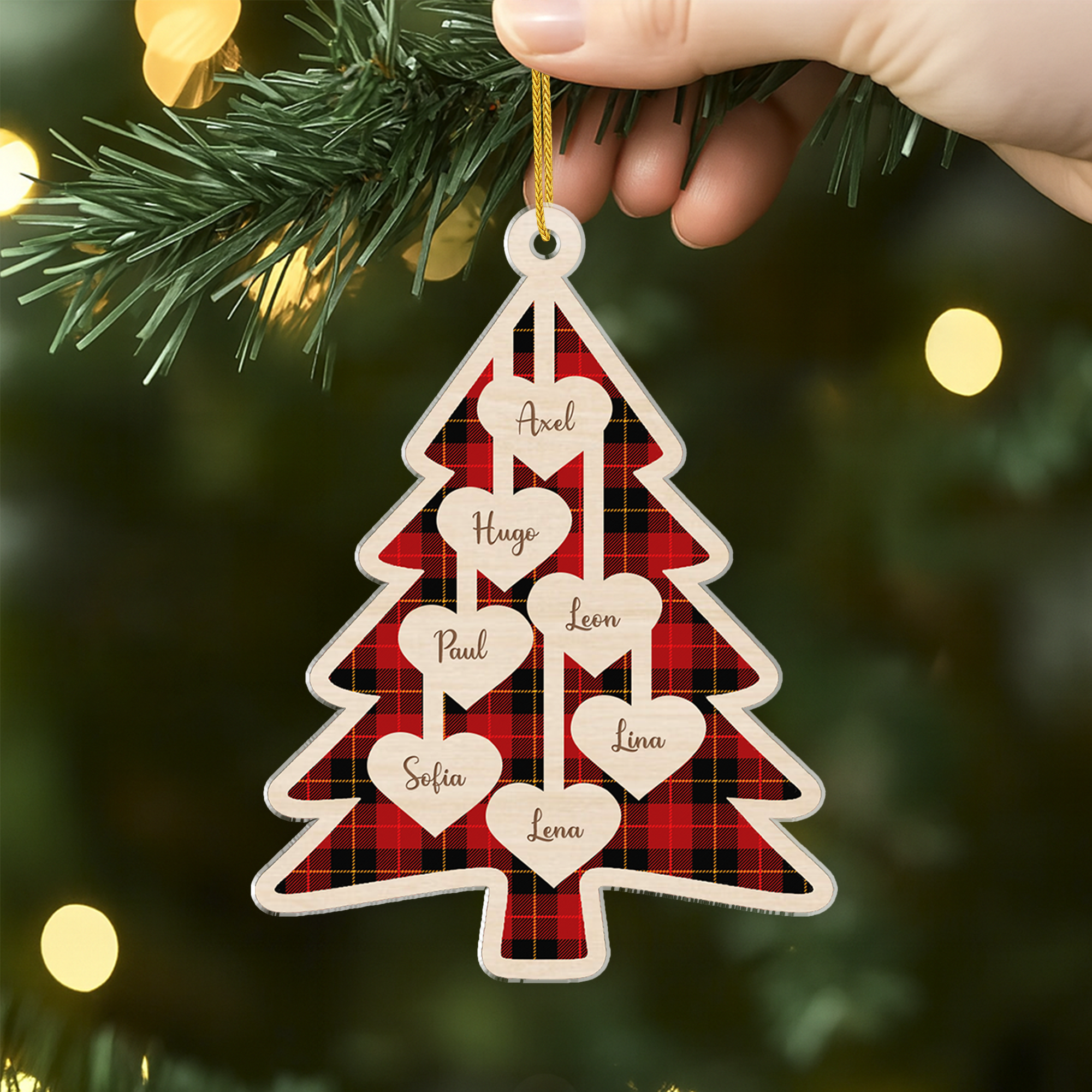 5672OGE2 familie personalisierter weihnachtsschmuck_ acryl familie mit namen 5672O6ZCI