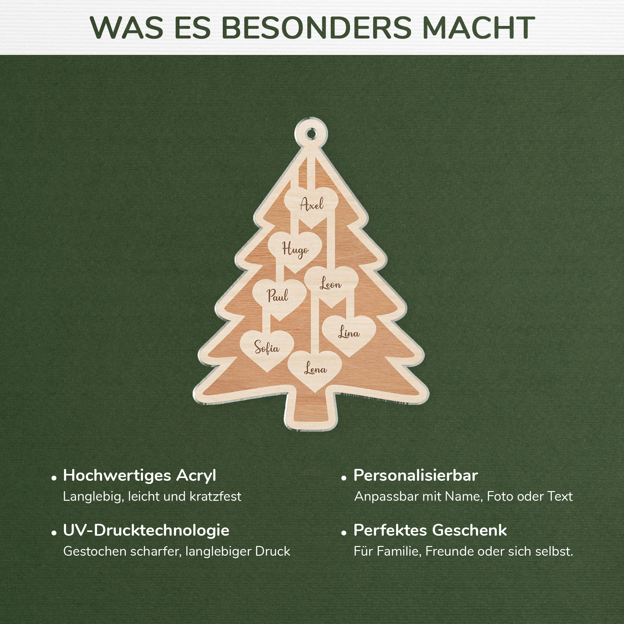 5672OGE4 familie personalisierter weihnachtsschmuck_ acryl familie mit namen 5672O6ZCI