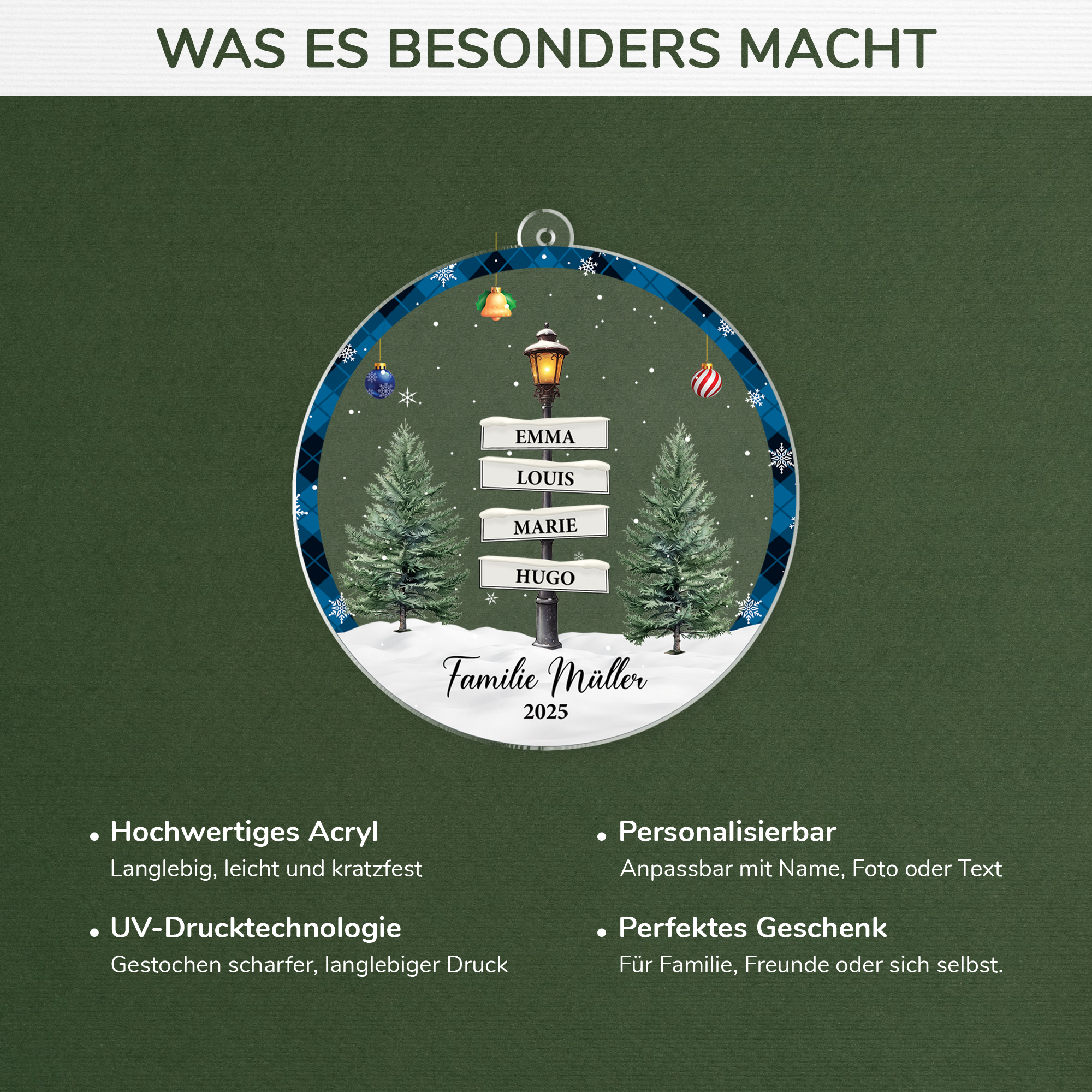 5678OGE4 strassenschild fur familien personalisierter christbaumschmuck familie_ acryl 5678OTT5I