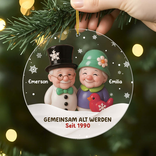 5679OGE2 3d druck effekt gemeinsam alt werden acryl weihnachtsschmuck personalisiert paar 5679OKL0G