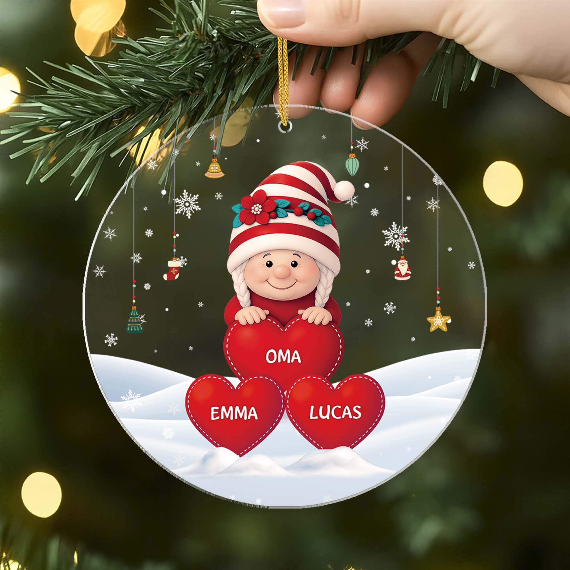 5682OGE2 3d druck effekt oma mama kinder personalisierter weihnachtsschmuck_ acryl mit namen 5682OKM0B