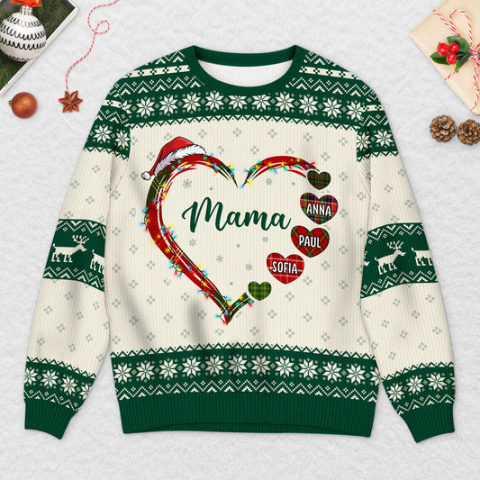 5685WGE2 mama kinder herzen weihnachtspullover personalisiert mit namen_ mama 5685WKLTA