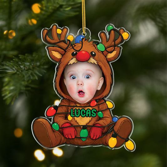 5687OGE1 kinder rentier kostum personalisierter weihnachtsschmuck_ acryl mit gesicht 5687OKQQK