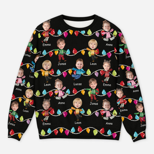 5692WGE1 kinder mit gesicht weihnachtspullover personalisiert eltern 5692W8LTB