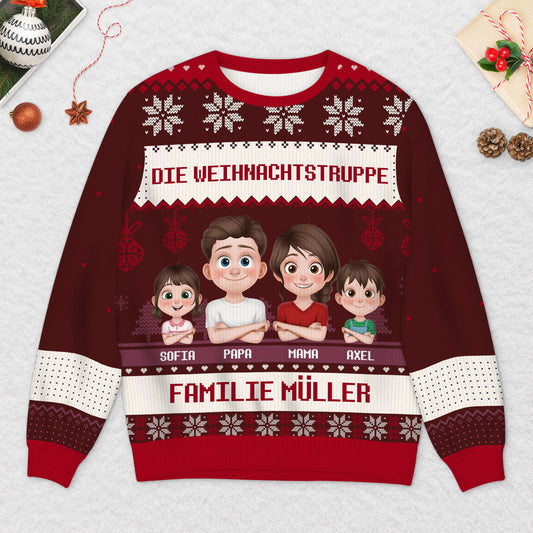 5695WGE2 die weihnachtstruppe weihnachtspullover familie personalisiert_ 5695W8KAI