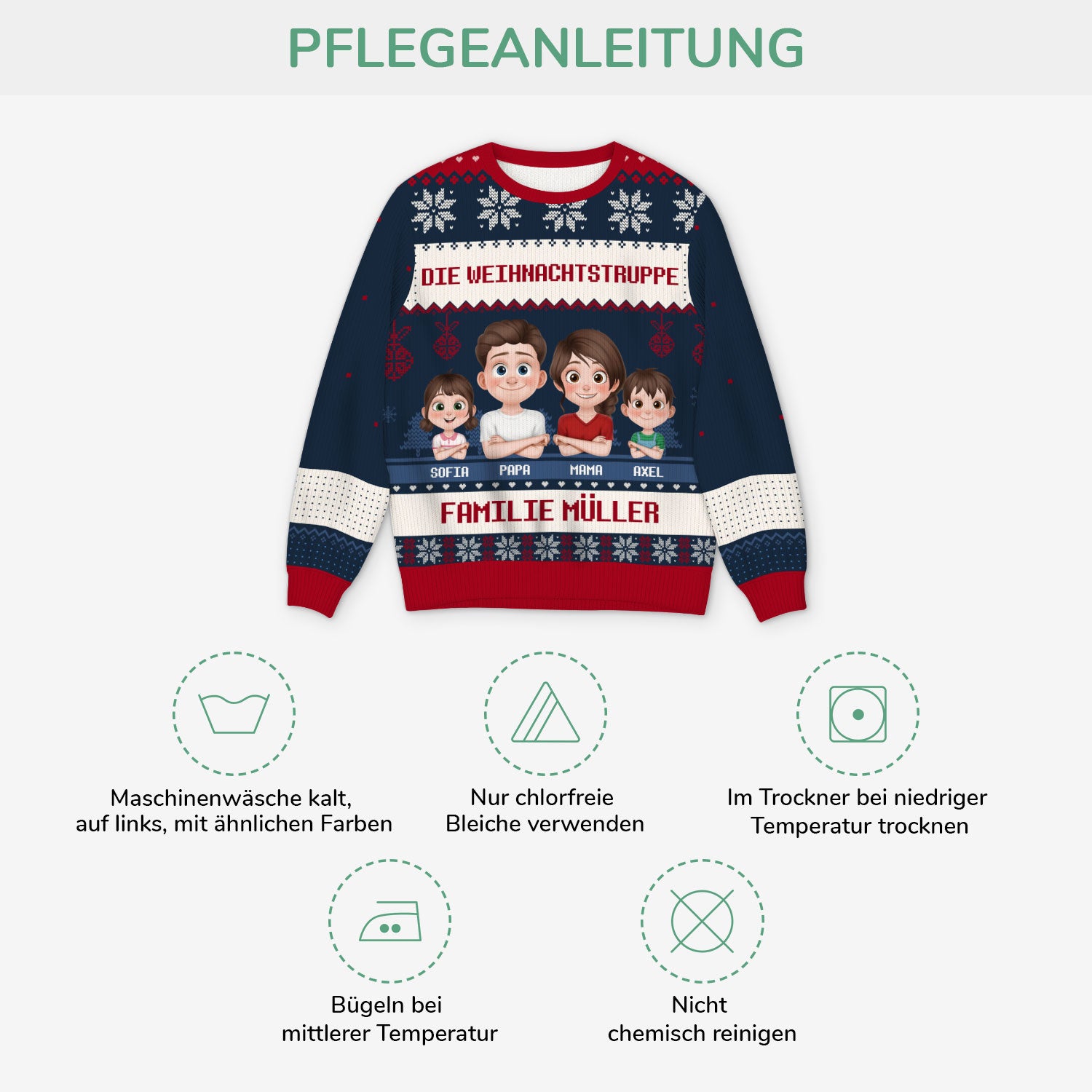 5695WGE4 die weihnachtstruppe weihnachtspullover familie personalisiert_ 5695W8KAI
