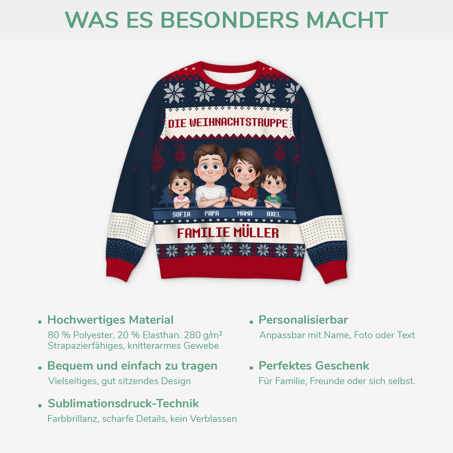 5695WGE5 die weihnachtstruppe weihnachtspullover familie personalisiert_ 5695W8KAI