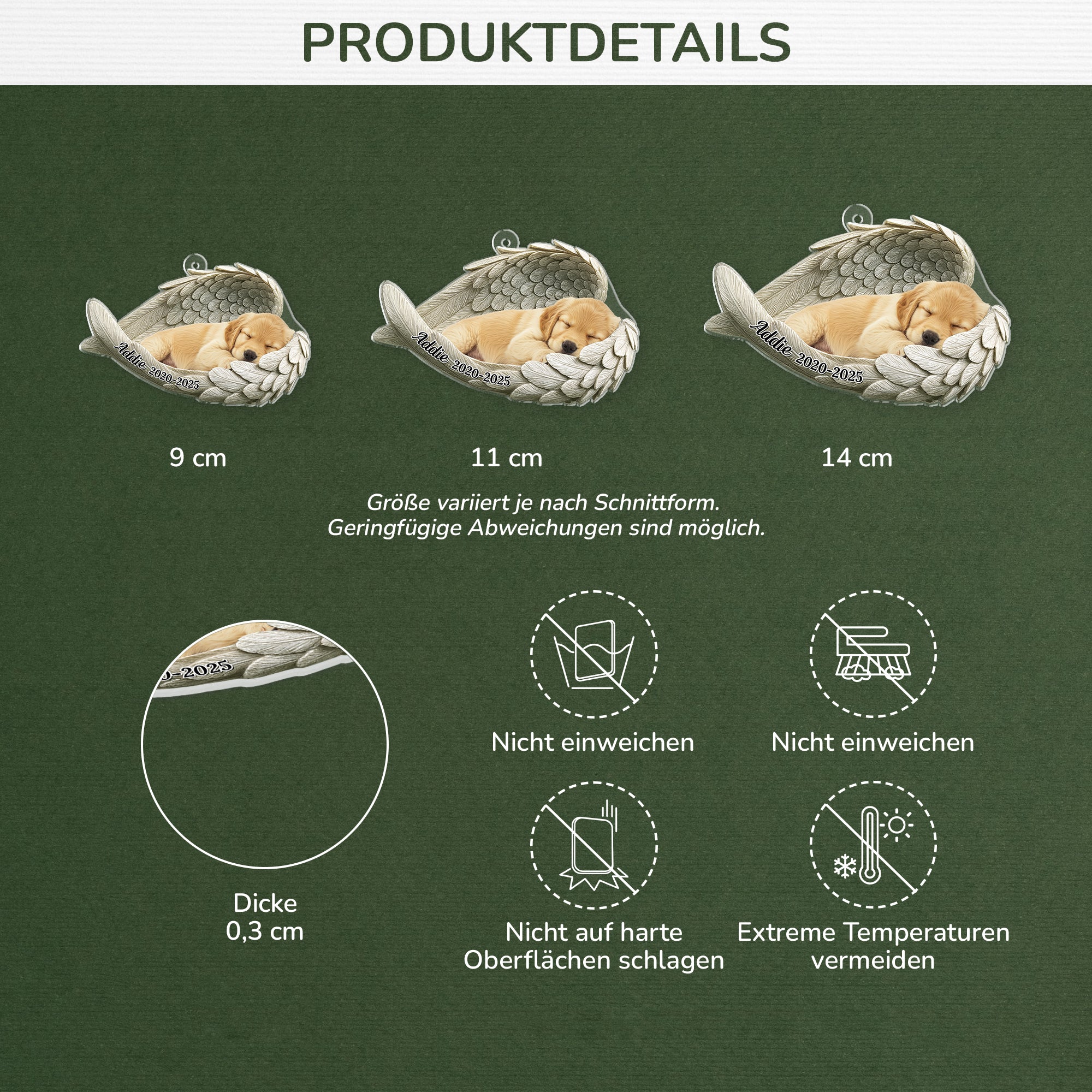 5697OGE3 hund mit foto engelsflugeln personalisierte acryl ornamente zur erinnerung 5697O8QNC