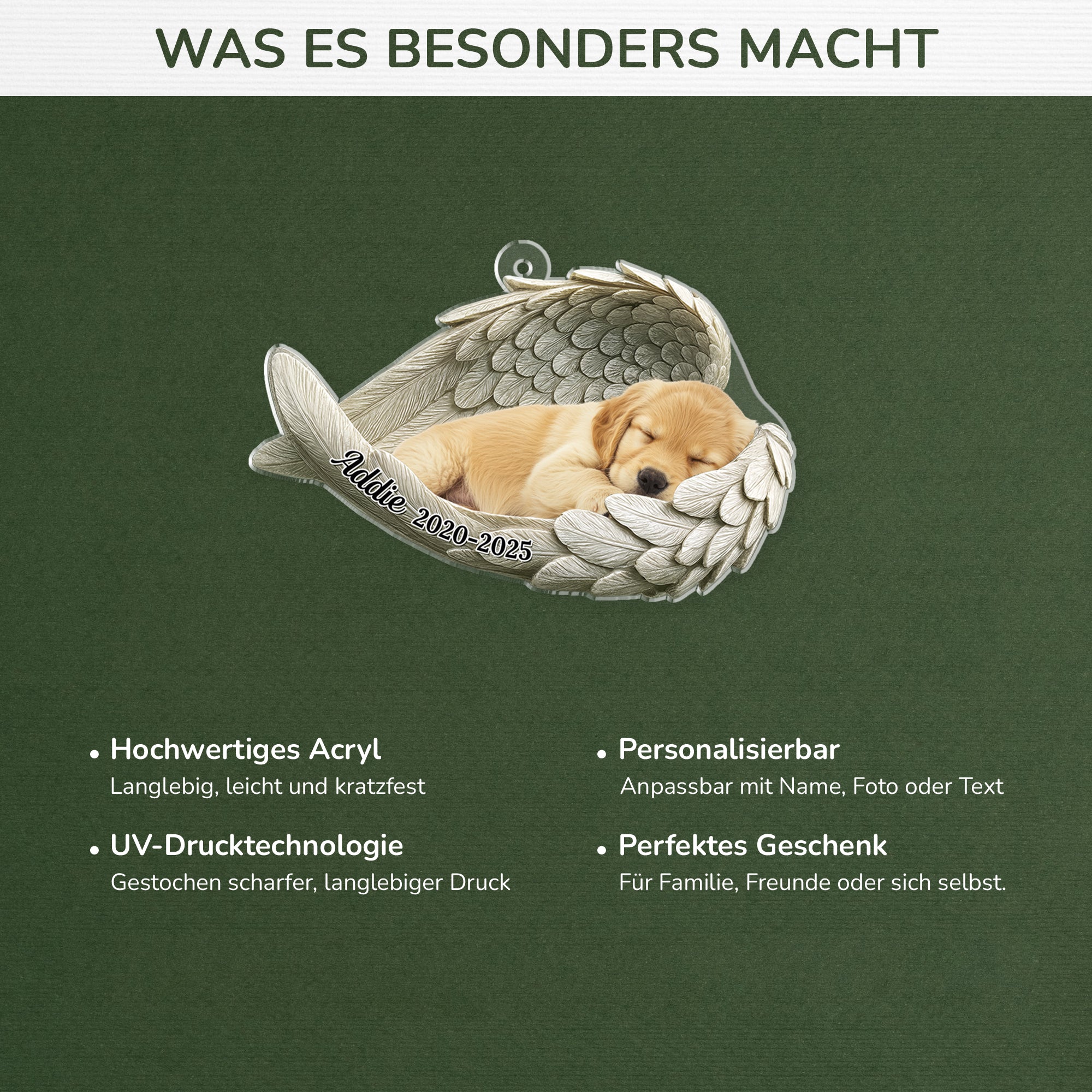 5697OGE4 hund mit foto engelsflugeln personalisierte acryl ornamente zur erinnerung 5697O8QNC