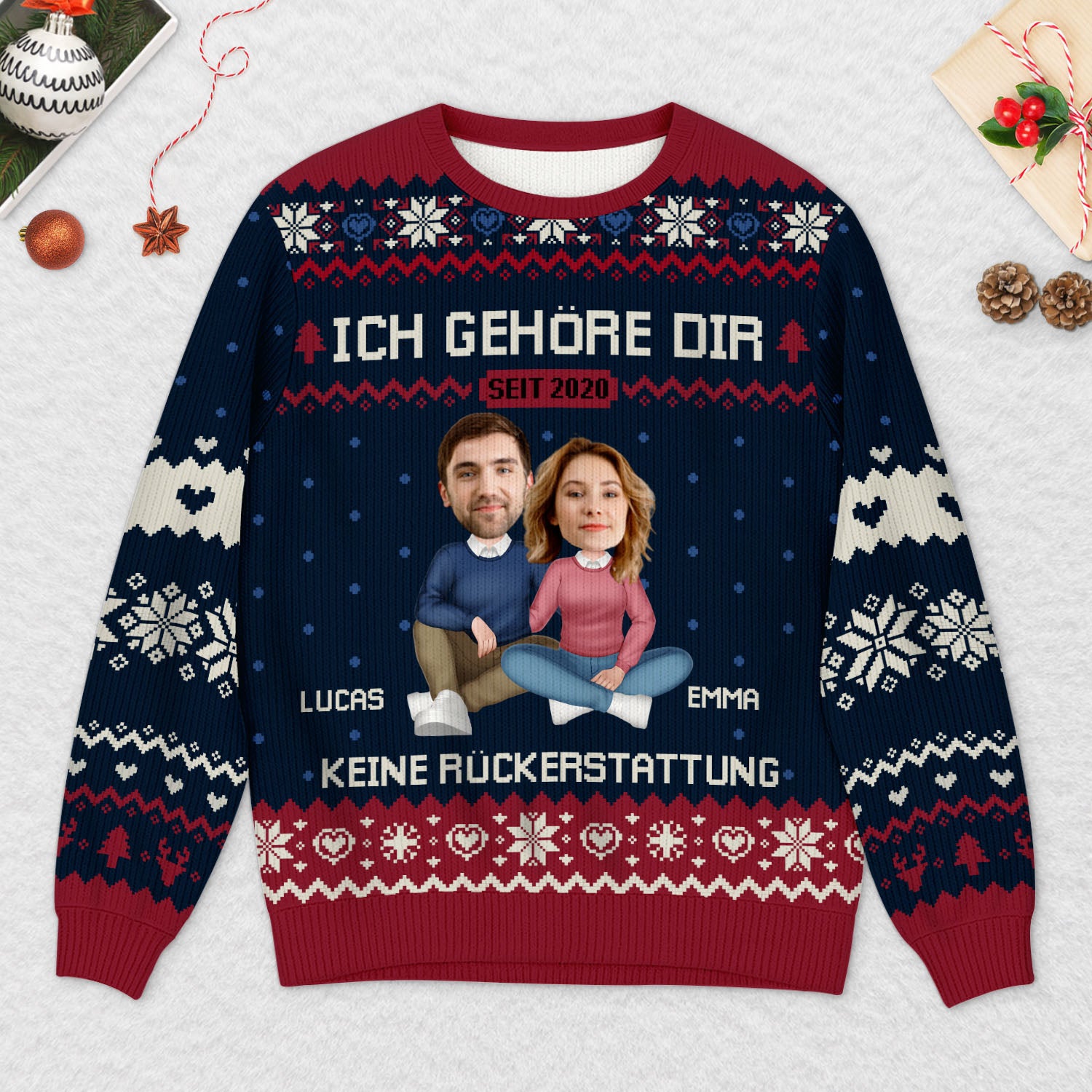 5701WGE2 ich gehore dir keine ruckerstattung personalisierter weihnachtspullover_ mit foto 5701W3ZQG