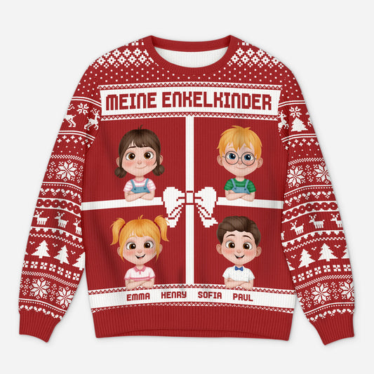 5714WGE1 weihnachten mit enkelkindern personalisierter weihnachtspullover_ oma opa 5714W6HMA