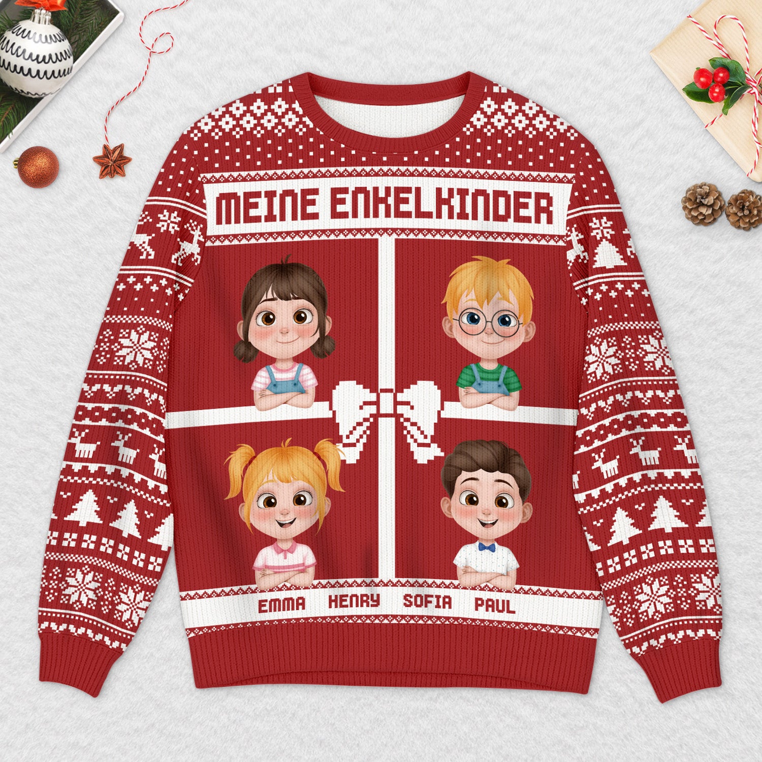 5714WGE2 weihnachten mit hunde katzen personalisierter weihnachtspullover_ haustiere 5714W6HMD