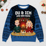 5715WGE2 du ich und katzen personalisierter weihnachtspullover_ paar 5715W6LMD