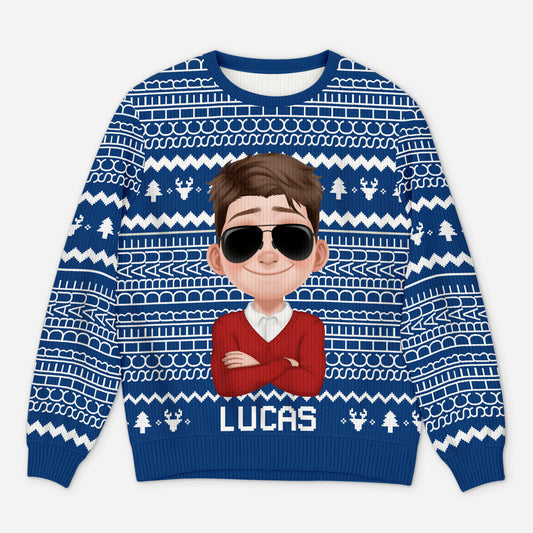 5717WGE1 scheiss drauf lustiger weihnachtspulli personalisiert manner frauen 5717W6LQA