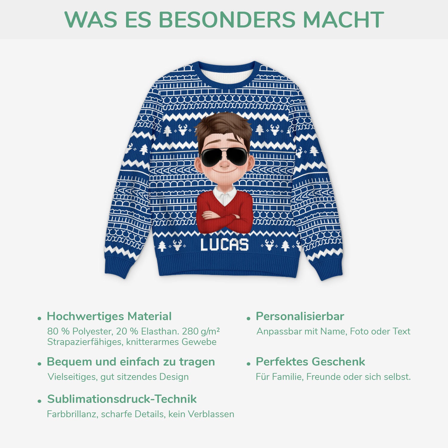 5717WGE5 scheiss drauf lustiger weihnachtspulli personalisiert manner frauen 5717W6LQA