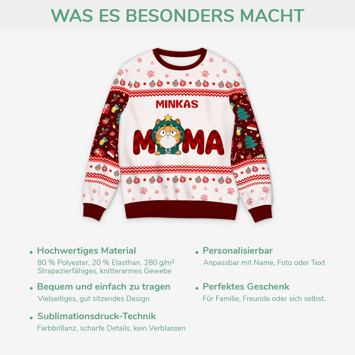 5727WGE5 katzenpapa katzenmama weihnachtspullover katze personalisiert_ 5727WTTZD