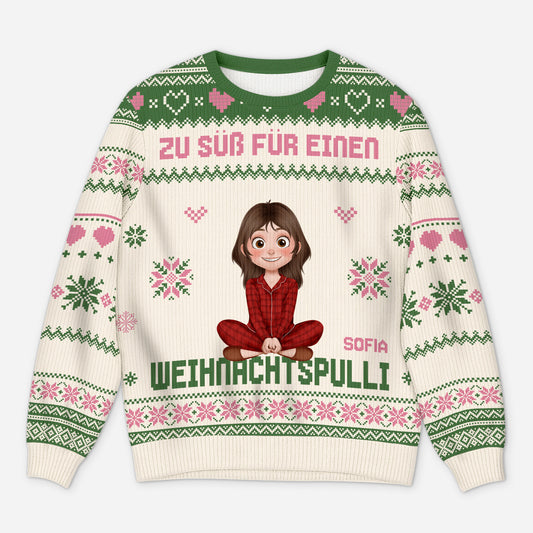 5730WGE1 zu suss fur einen weihnachtspulli weihnachtspullover damen personalisiert_ foto 5730W3ZMA