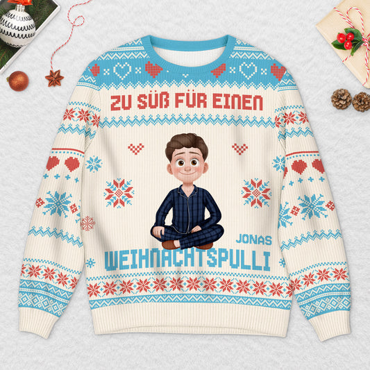 5730WGE2 zu suss fur einen weihnachtspulli weihnachtspullover damen personalisiert_ foto 5730W3ZMA