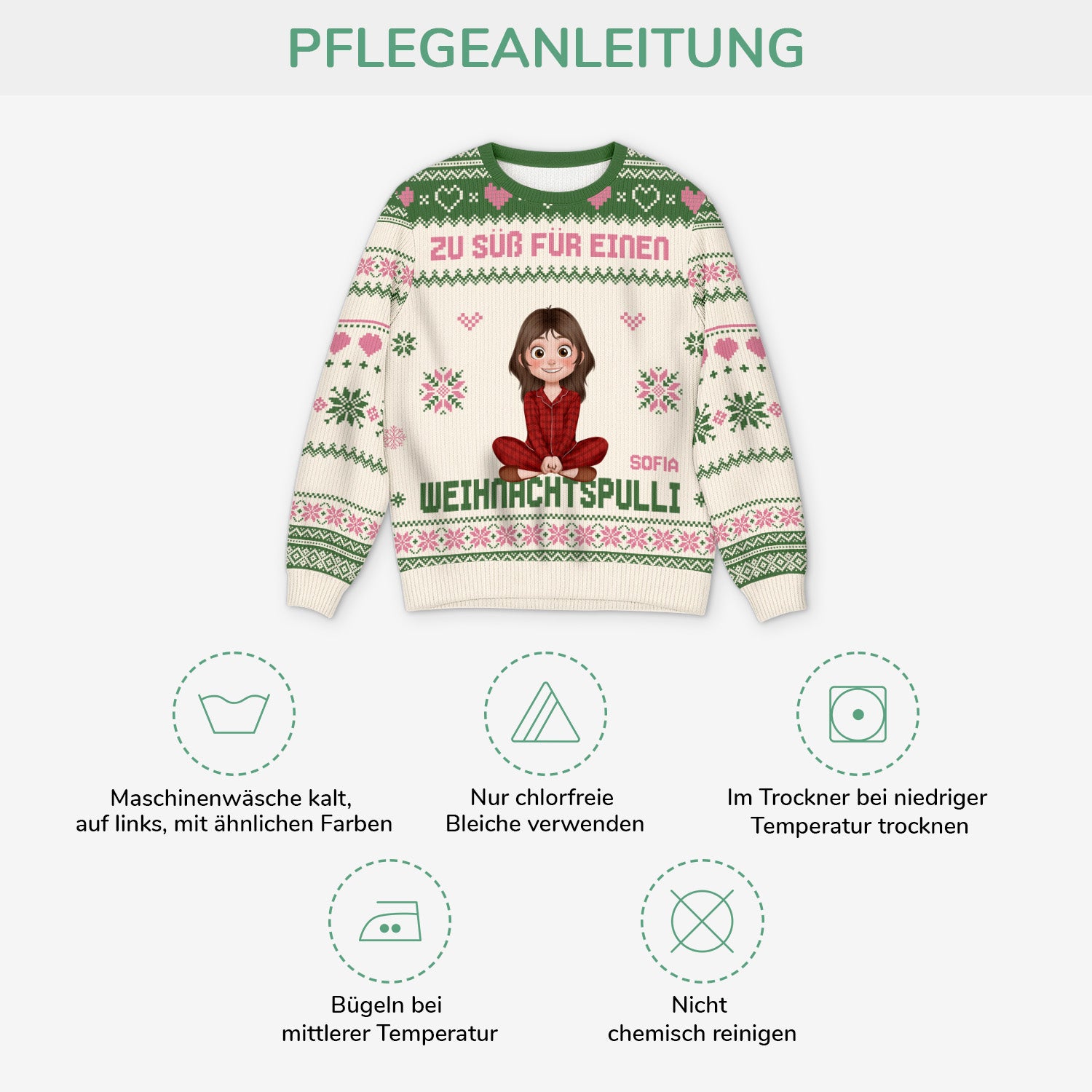 5730WGE4 zu suss fur einen weihnachtspulli weihnachtspullover damen personalisiert_ foto 5730W3ZMA