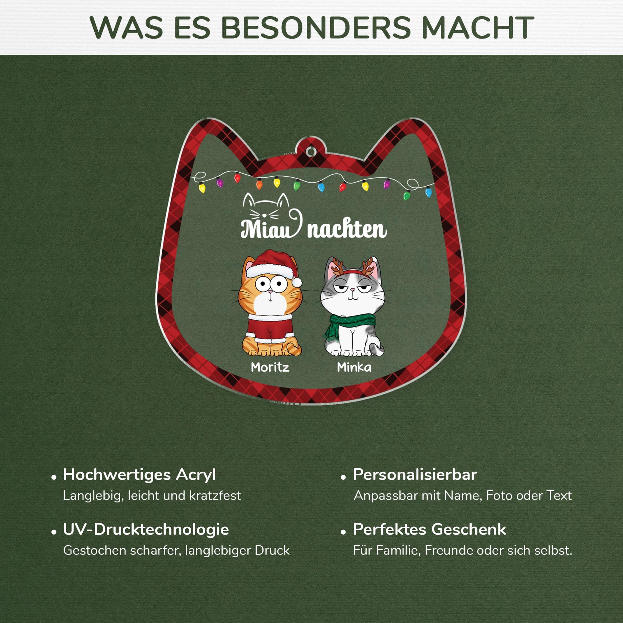 5733OGE4 miau nachten personalisierter weihnachtsschmuck_ acryl katzen 5733OKMCD min