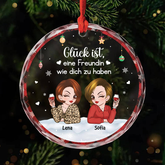 5734OGE1 gluck ist freundinnen wie euch zu haben personalisierter weihnachtsschmuck_ glas beste freunde 5734O8ZCF