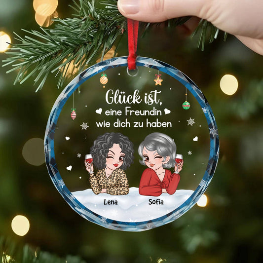 5734OGE2 gluck ist freundinnen wie euch zu haben personalisierter weihnachtsschmuck_ glas beste freunde 5734O8ZCF