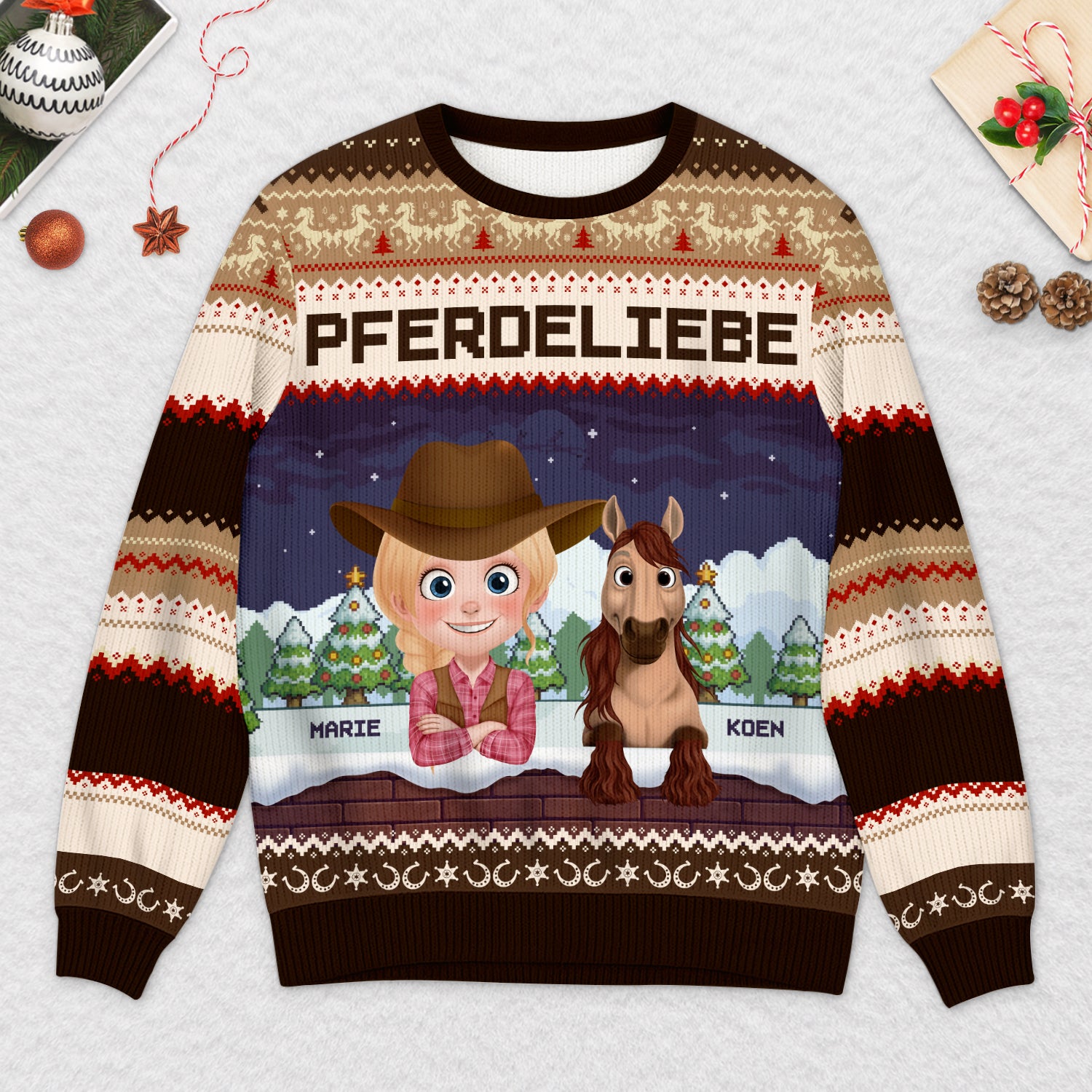 5742WGE2 pferdeliebe personalisiert_er weihnachtspullover pferd 5742W3FZU