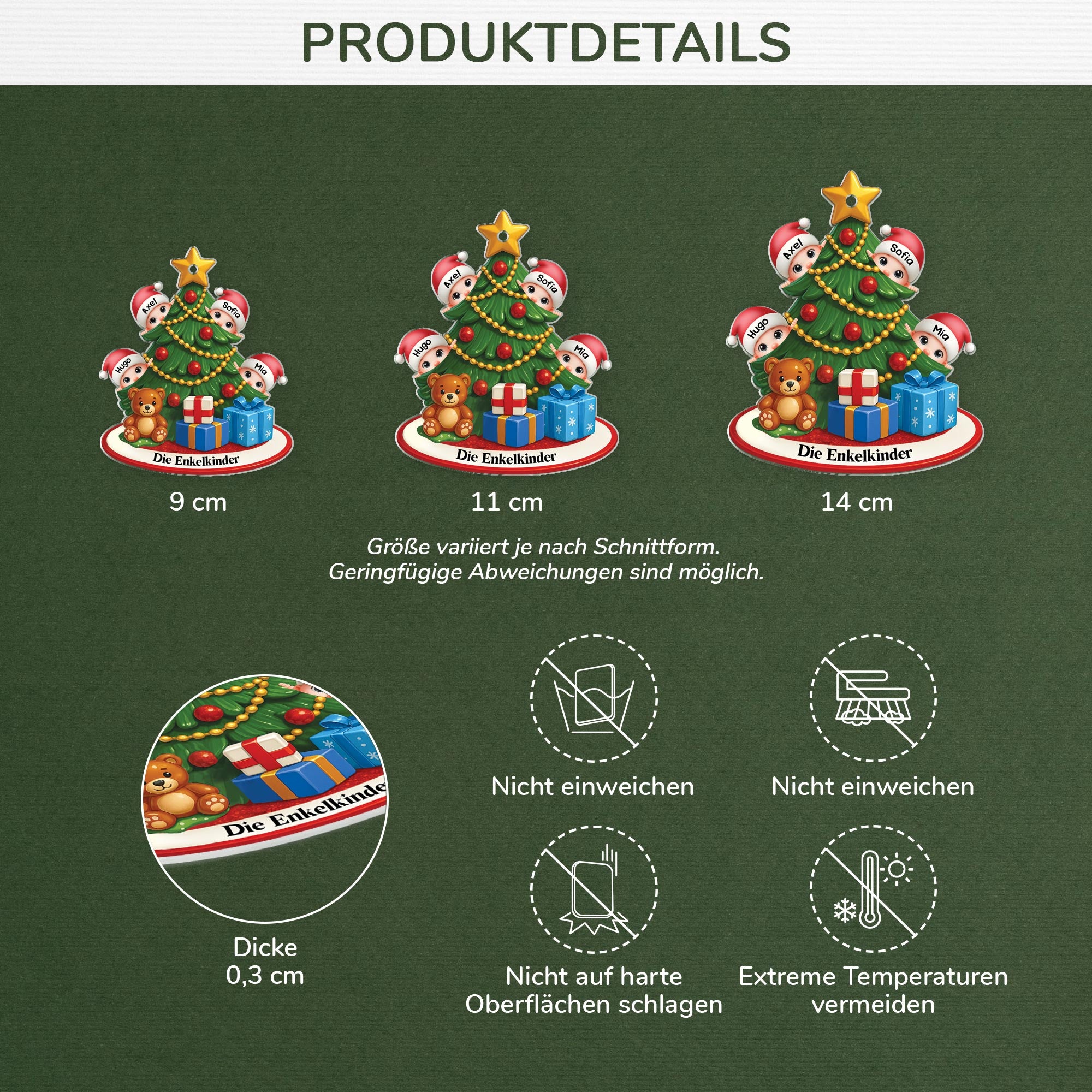 5746OGE3 weihnachtsbaum mit enkelkindern personalisierter weihnachtsschmuck_ acryl oma opa 5746O6QAA