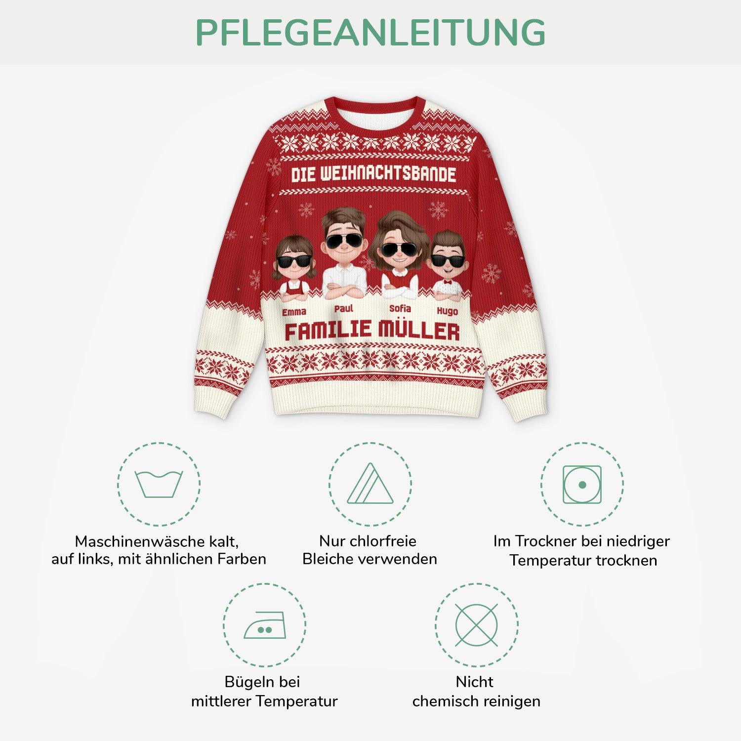 5753WGE4 die weihnachtsbande weihnachtspullover familie personalisiert_ 5753W8KMI