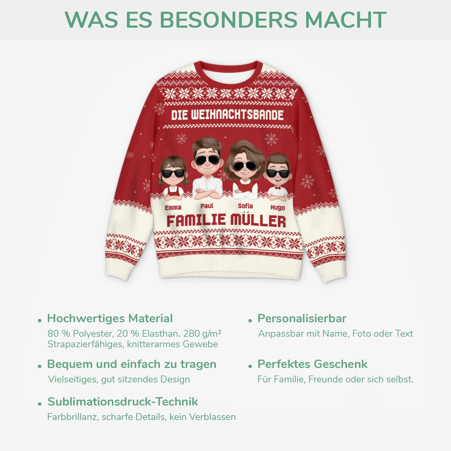 5753WGE5 die weihnachtsbande weihnachtspullover familie personalisiert_ 5753W8KMI