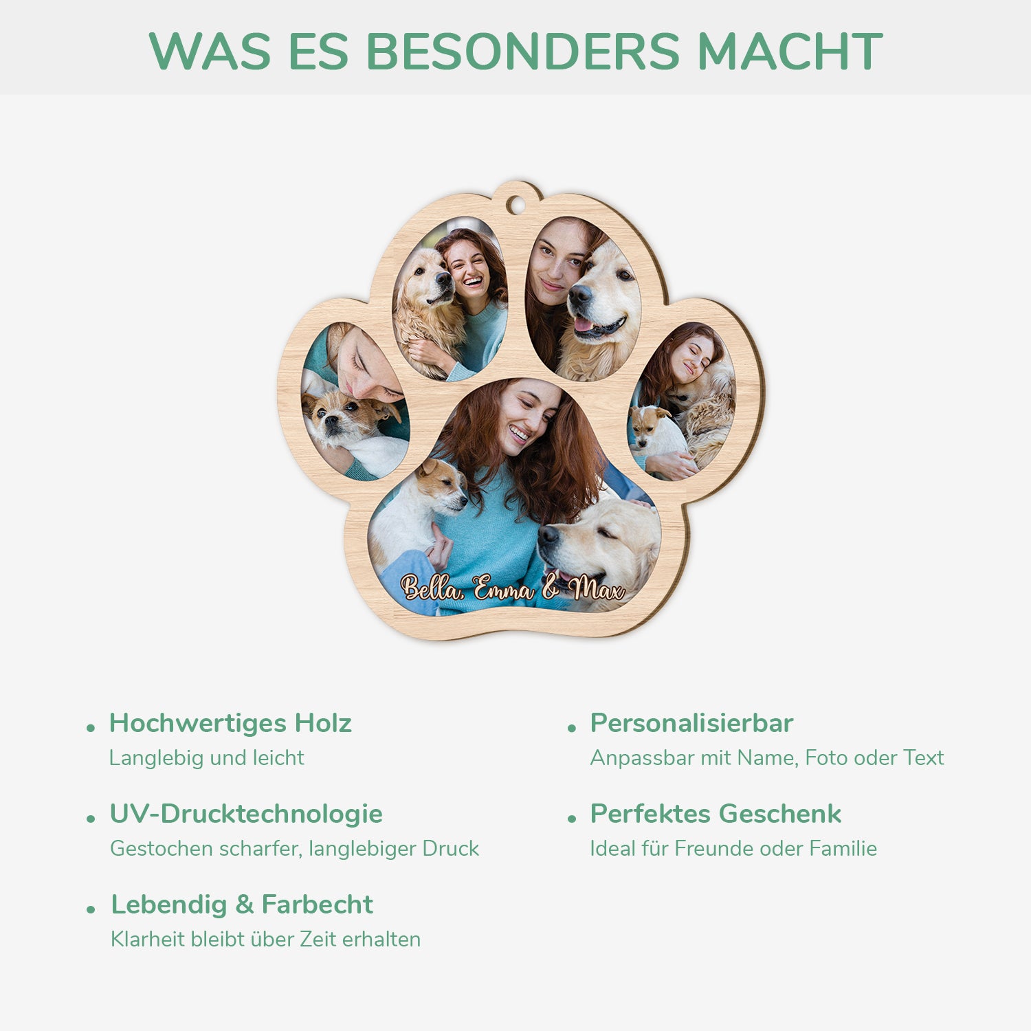 5759OGE1 pfoten mit fotos personalisierte 2 schicht holz ornamente weihnachten hund zur erinnerung 5759O3LCC_3