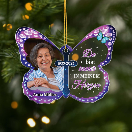 5760OGE1 deine flugel waren bereit aber mein herz nicht personalisierter weihnachtsschmuck_ acryl mit foto zur erinnerung 5760O3LTA